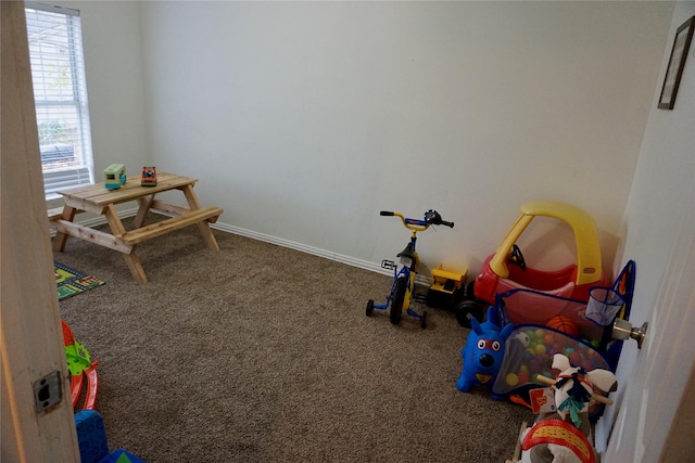 playroom featuring carpet flooring