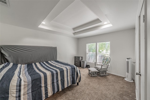 5613 Graham St, Sansom Park, TX 76114 - bedroom featuring a raised ceiling, carpet flooring, recessed lighting, and baseboards