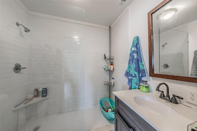 5613 Graham St, Sansom Park, TX 76114 - full bathroom with a tile shower and vanity