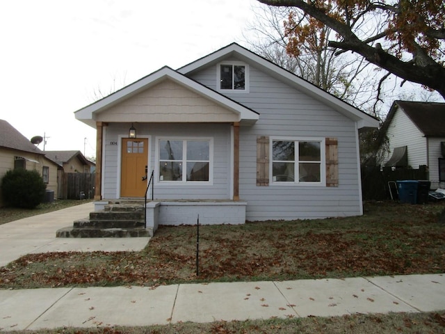 view of bungalow-style home