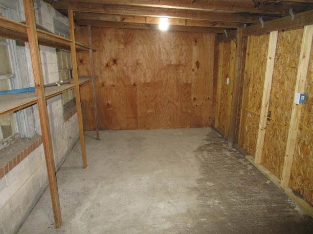 view of basement