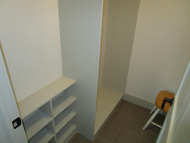 bathroom with tile patterned flooring