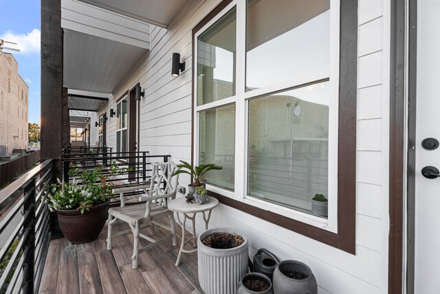 balcony with covered porch