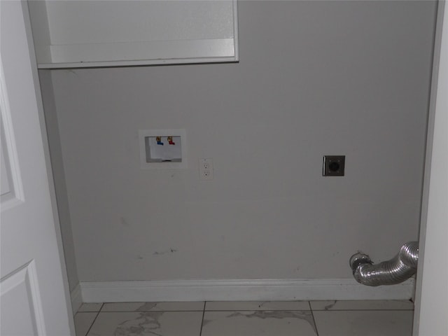 laundry room featuring washer hookup and electric dryer hookup