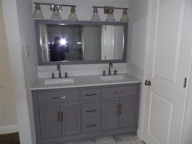 bathroom featuring vanity