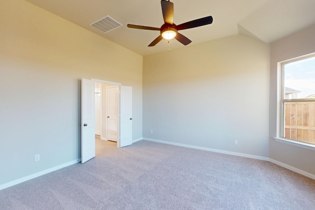 5000 Greenbrook Rd, Denton, TX 76226 - empty room featuring light colored carpet, ceiling fan, and baseboards