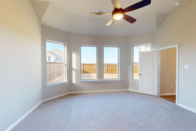 5000 Greenbrook Rd, Denton, TX 76226 - carpeted empty room with a ceiling fan, baseboards, and a smoke detector
