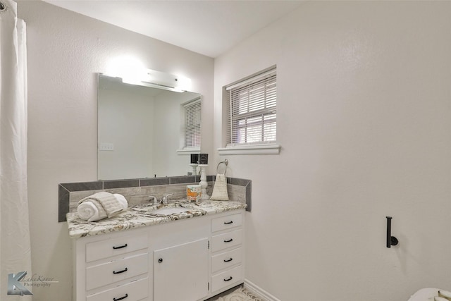 bathroom with vanity