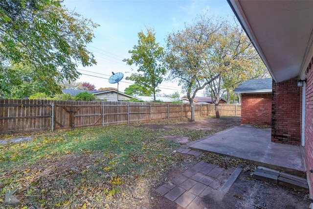 view of yard featuring a patio