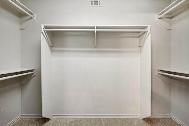 spacious closet featuring carpet floors