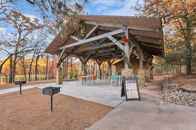 surrounding community with a gazebo