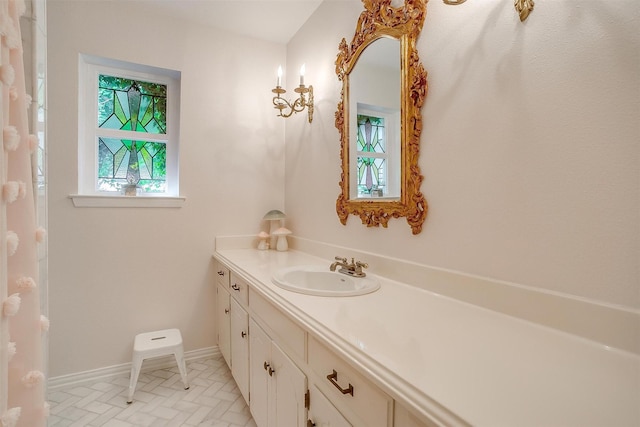 bathroom with vanity