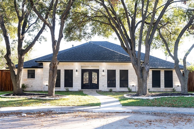 view of front of house featuring french doors