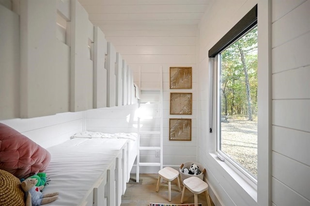 bedroom with light hardwood / wood-style flooring