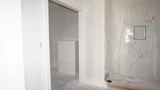 bathroom featuring walk in shower