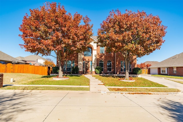 view of front of house with a front yard