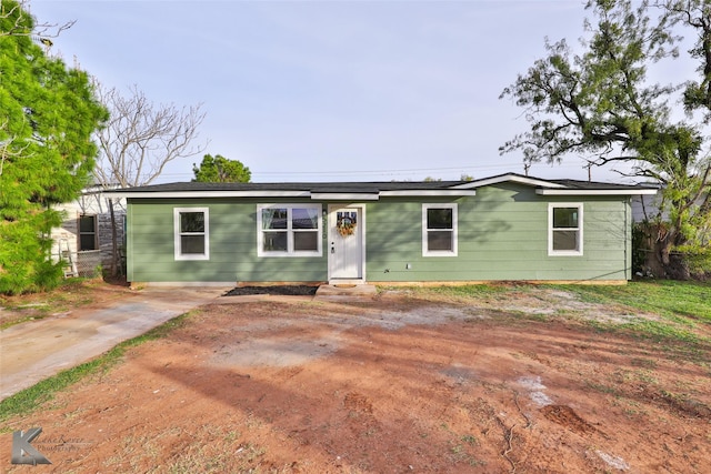 view of ranch-style home