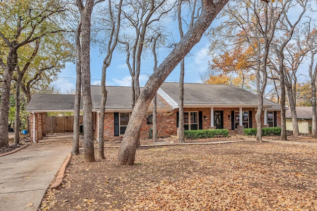 view of ranch-style home