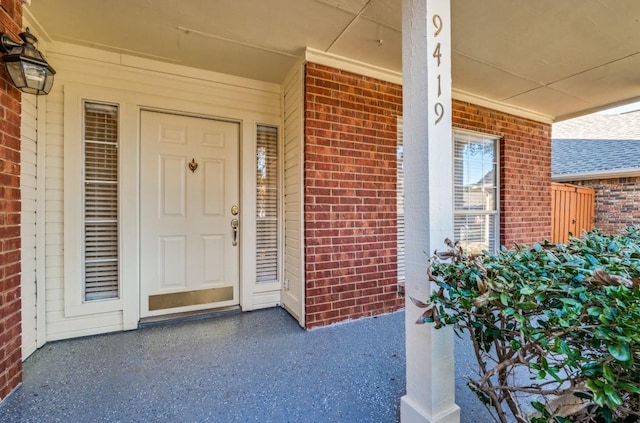 view of doorway to property