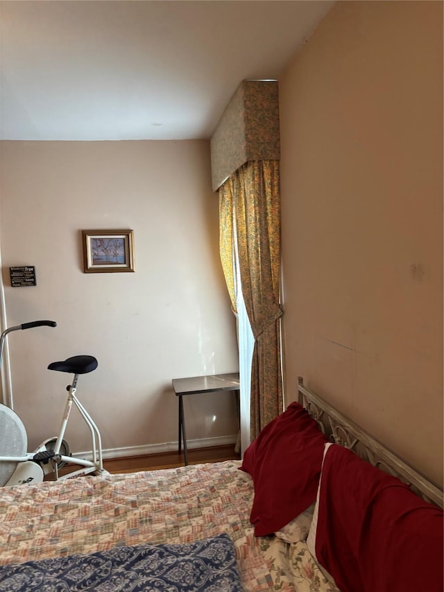 bedroom featuring wood-type flooring