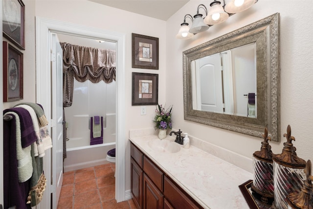 510 N Mcclendon St, Leonard, TX 75452 - full bath featuring vanity, tile patterned floors, and shower / bathtub combination