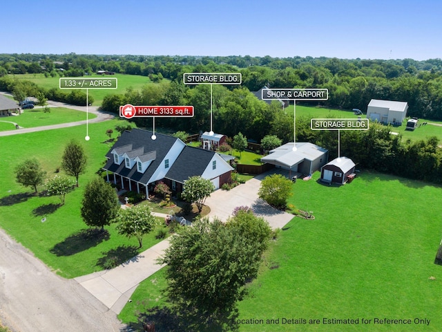 510 N Mcclendon St, Leonard, TX 75452 - bird's eye view