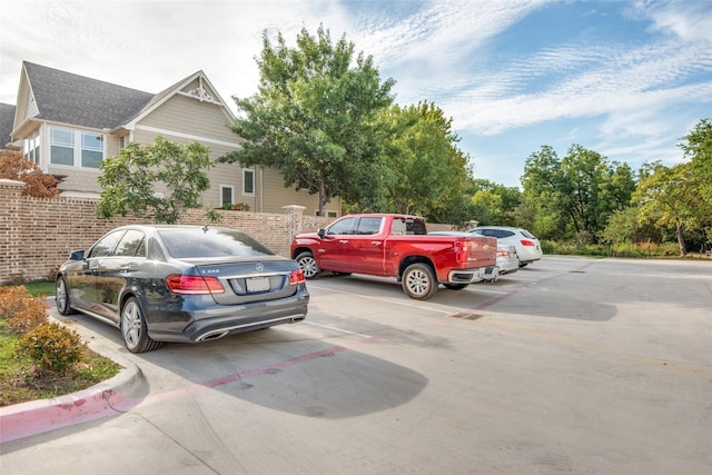 view of parking / parking lot