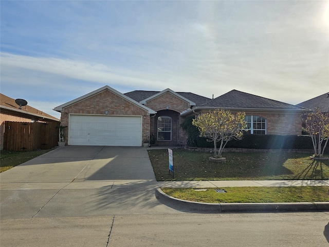 ranch-style home with a garage