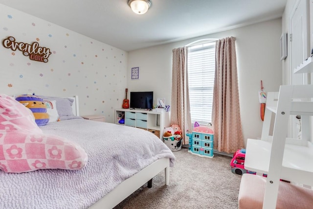 view of carpeted bedroom