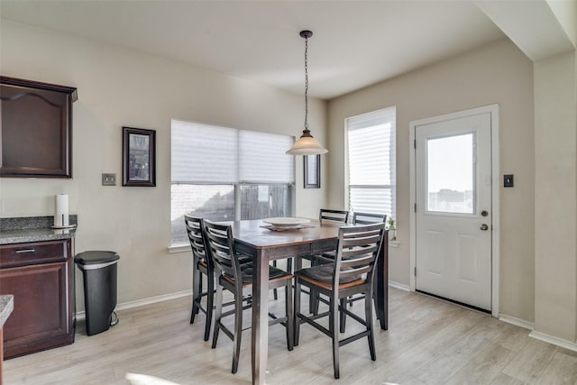 dining area featuring light hardwood / wood-style flooring