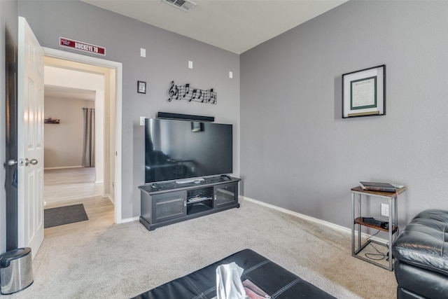 view of carpeted living room