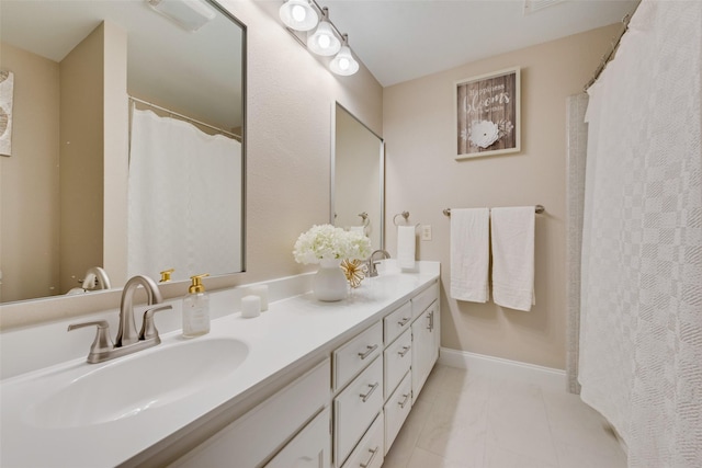 bathroom with vanity