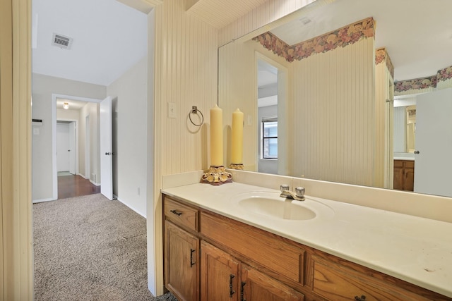 bathroom featuring vanity