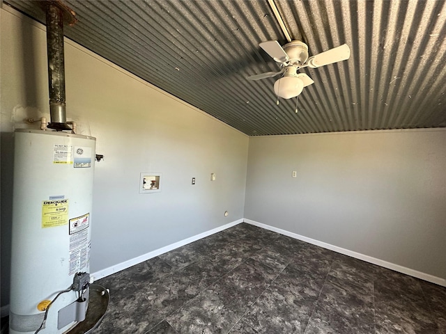 interior space featuring gas water heater