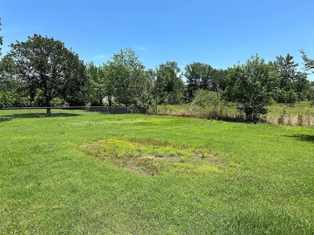 view of yard with a rural view