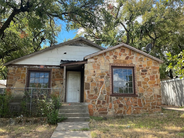 view of bungalow-style home