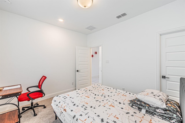 view of carpeted bedroom