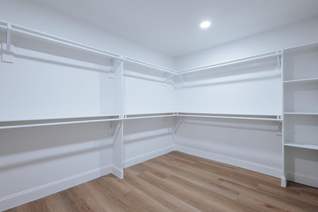 spacious closet featuring hardwood / wood-style floors