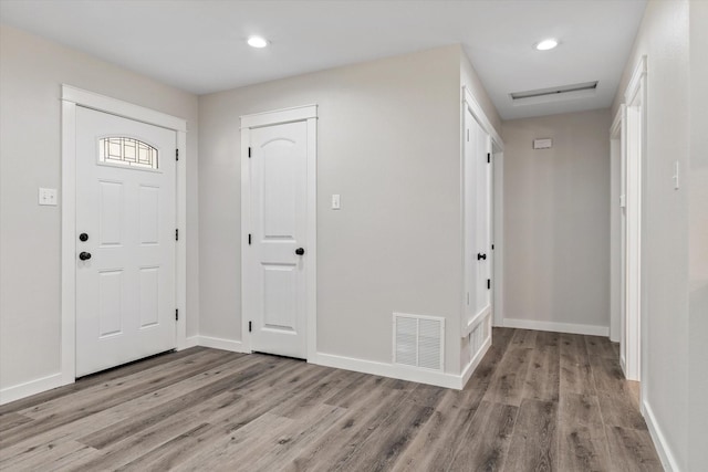 entryway featuring light hardwood / wood-style flooring