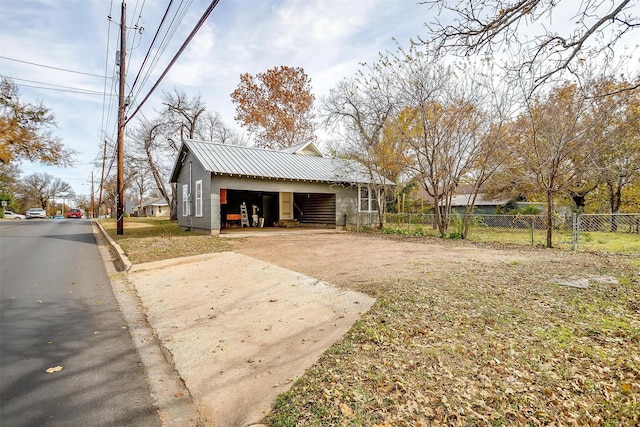 view of side of property