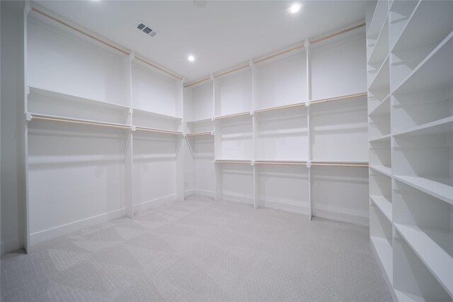 walk in closet featuring carpet