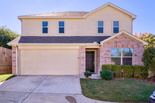 view of front facade featuring a garage