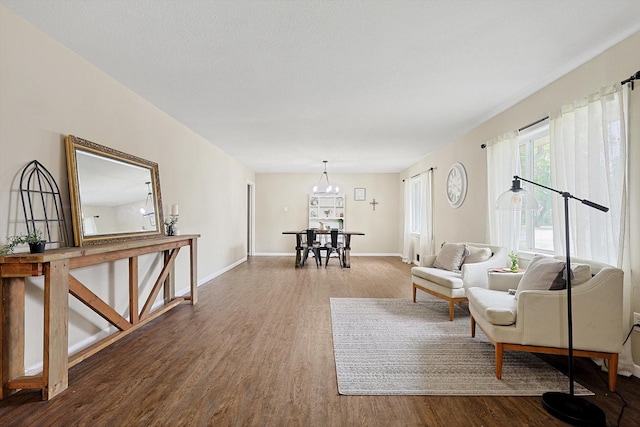 living room featuring wood-type flooring