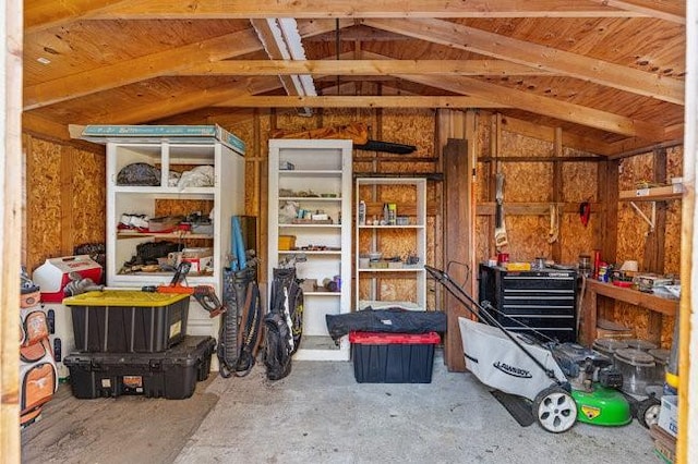 storage room featuring a garage