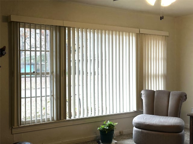 living area featuring plenty of natural light