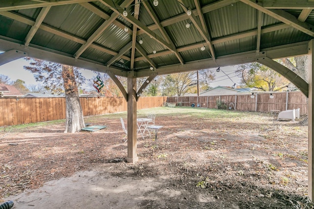 view of yard featuring a gazebo