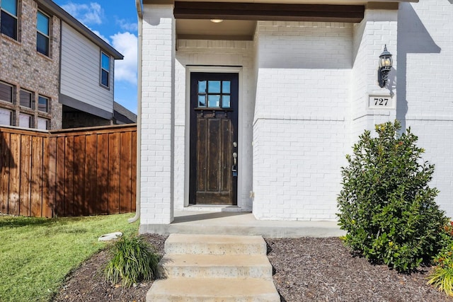 view of doorway to property