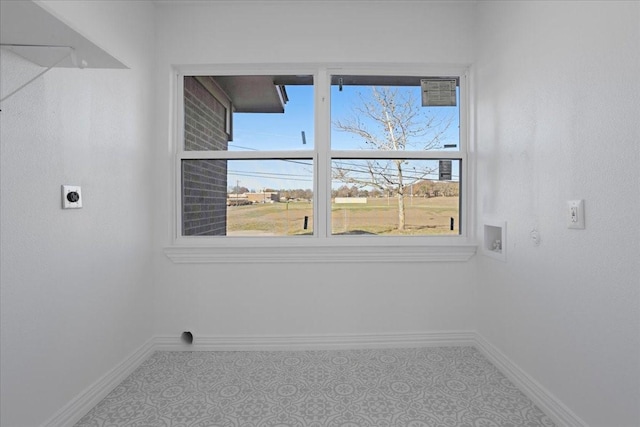 view of tiled spare room