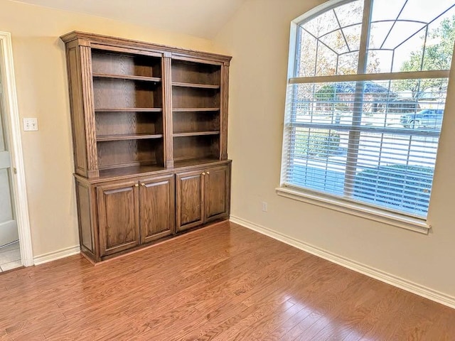 interior space with light hardwood / wood-style floors