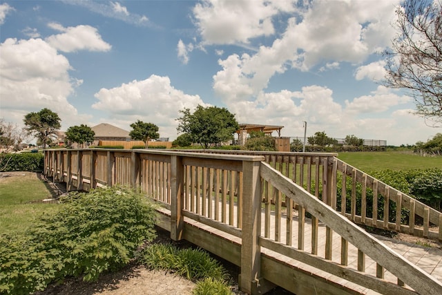 view of wooden deck